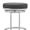 Armen Living Vander 30" Gray Faux Leather and Brushed Stainless Steel Swivel Bar Stool LCVDBABSGR30 - alternate 3